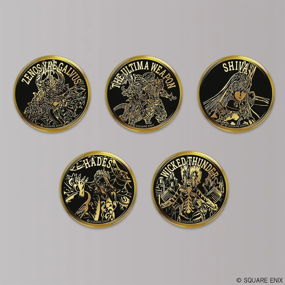 Final Fantasy XIV Gold Badge Collection Blind Box - 1 Unidade Aleatória